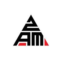 diseño de logotipo de letra de triángulo zam con forma de triángulo. monograma de diseño de logotipo de triángulo zam. plantilla de logotipo de vector de triángulo zam con color rojo. logo triangular zam logo simple, elegante y lujoso.