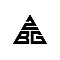 Diseño de logotipo de letra triangular zbg con forma de triángulo. monograma de diseño de logotipo de triángulo zbg. plantilla de logotipo de vector de triángulo zbg con color rojo. logotipo triangular zbg logotipo simple, elegante y lujoso.