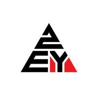 ZEY triangle letter logo design with triangle shape. ZEY triangle logo design monogram. ZEY triangle vector logo template with red color. ZEY triangular logo Simple, Elegant, and Luxurious Logo.