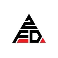 Diseño de logotipo de letra triangular zfd con forma de triángulo. monograma de diseño de logotipo de triángulo zfd. plantilla de logotipo de vector de triángulo zfd con color rojo. logotipo triangular zfd logotipo simple, elegante y lujoso.