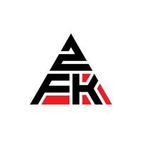 Diseño de logotipo de letra triangular zfk con forma de triángulo. monograma de diseño del logotipo del triángulo zfk. plantilla de logotipo de vector de triángulo zfk con color rojo. logotipo triangular zfk logotipo simple, elegante y lujoso.