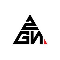 ZGN triangle letter logo design with triangle shape. ZGN triangle logo design monogram. ZGN triangle vector logo template with red color. ZGN triangular logo Simple, Elegant, and Luxurious Logo.