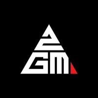 diseño de logotipo de letra triangular zgm con forma de triángulo. monograma de diseño de logotipo de triángulo zgm. plantilla de logotipo de vector de triángulo zgm con color rojo. logotipo triangular zgm logotipo simple, elegante y lujoso.