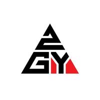 ZGY triangle letter logo design with triangle shape. ZGY triangle logo design monogram. ZGY triangle vector logo template with red color. ZGY triangular logo Simple, Elegant, and Luxurious Logo.