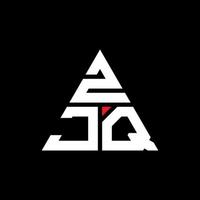 diseño de logotipo de letra triangular zjq con forma de triángulo. monograma de diseño del logotipo del triángulo zjq. plantilla de logotipo de vector de triángulo zjq con color rojo. logotipo triangular zjq logotipo simple, elegante y lujoso.