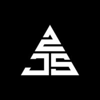 Diseño de logotipo de letra triangular zjs con forma de triángulo. monograma de diseño del logotipo del triángulo zjs. plantilla de logotipo de vector de triángulo zjs con color rojo. logotipo triangular zjs logotipo simple, elegante y lujoso.