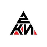 Diseño de logotipo de letra triangular zkn con forma de triángulo. monograma de diseño del logotipo del triángulo zkn. plantilla de logotipo de vector de triángulo zkn con color rojo. logotipo triangular zkn logotipo simple, elegante y lujoso.