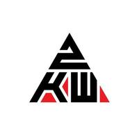 Diseño de logotipo de letra triangular zkw con forma de triángulo. monograma de diseño del logotipo del triángulo zkw. plantilla de logotipo de vector de triángulo zkw con color rojo. logotipo triangular zkw logotipo simple, elegante y lujoso.