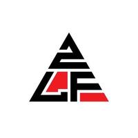 Diseño de logotipo de letra triangular zlf con forma de triángulo. monograma de diseño de logotipo de triángulo zlf. plantilla de logotipo de vector de triángulo zlf con color rojo. logotipo triangular zlf logotipo simple, elegante y lujoso.