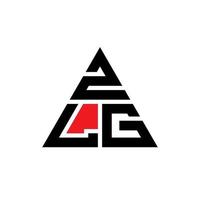 diseño de logotipo de letra triangular zlg con forma de triángulo. monograma de diseño de logotipo de triángulo zlg. plantilla de logotipo de vector de triángulo zlg con color rojo. logotipo triangular zlg logotipo simple, elegante y lujoso.