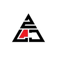 diseño de logotipo de letra triangular zlj con forma de triángulo. monograma de diseño del logotipo del triángulo zlj. plantilla de logotipo de vector de triángulo zlj con color rojo. logotipo triangular zlj logotipo simple, elegante y lujoso.