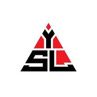 diseño de logotipo de letra de triángulo ysl con forma de triángulo. monograma de diseño del logotipo del triángulo ysl. plantilla de logotipo de vector de triángulo ysl con color rojo. logotipo triangular ysl logotipo simple, elegante y lujoso.