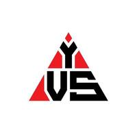 diseño de logotipo de letra triangular yvs con forma de triángulo. monograma de diseño del logotipo del triángulo yvs. plantilla de logotipo de vector de triángulo yvs con color rojo. logotipo triangular yvs logotipo simple, elegante y lujoso.