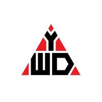 YWD triangle letter logo design with triangle shape. YWD triangle logo design monogram. YWD triangle vector logo template with red color. YWD triangular logo Simple, Elegant, and Luxurious Logo.