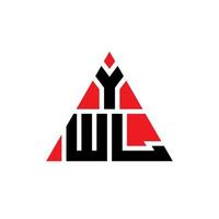 YWL triangle letter logo design with triangle shape. YWL triangle logo design monogram. YWL triangle vector logo template with red color. YWL triangular logo Simple, Elegant, and Luxurious Logo.