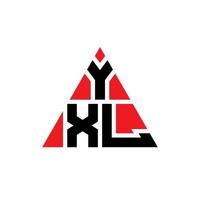 diseño de logotipo de letra triangular yxl con forma de triángulo. monograma de diseño de logotipo de triángulo yxl. plantilla de logotipo de vector de triángulo yxl con color rojo. logotipo triangular yxl logotipo simple, elegante y lujoso.