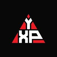 Diseño de logotipo de letra triangular yxp con forma de triángulo. monograma de diseño del logotipo del triángulo yxp. Plantilla de logotipo de vector de triángulo yxp con color rojo. logotipo triangular yxp logotipo simple, elegante y lujoso.