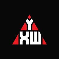 diseño de logotipo de letra triangular yxw con forma de triángulo. monograma de diseño del logotipo del triángulo yxw. plantilla de logotipo de vector de triángulo yxw con color rojo. logotipo triangular yxw logotipo simple, elegante y lujoso.