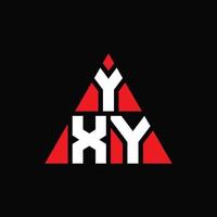 Diseño de logotipo de letra triangular yxy con forma de triángulo. monograma de diseño de logotipo de triángulo yxy. plantilla de logotipo de vector de triángulo yxy con color rojo. logotipo triangular yxy logotipo simple, elegante y lujoso.