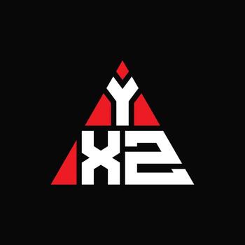 YXZ triangle letter logo design with triangle shape. YXZ triangle logo design monogram. YXZ triangle vector logo template with red color. YXZ triangular logo Simple, Elegant, and Luxurious Logo.