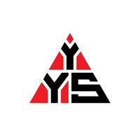 yys diseño de logotipo de letra triangular con forma de triángulo. monograma de diseño del logotipo del triángulo yys. plantilla de logotipo de vector de triángulo yys con color rojo. logotipo triangular yys logotipo simple, elegante y lujoso.