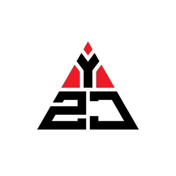 YZJ triangle letter logo design with triangle shape. YZJ triangle logo design monogram. YZJ triangle vector logo template with red color. YZJ triangular logo Simple, Elegant, and Luxurious Logo.