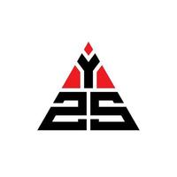 diseño de logotipo de letra triangular yzs con forma de triángulo. monograma de diseño del logotipo del triángulo yzs. plantilla de logotipo de vector de triángulo yzs con color rojo. logotipo triangular yzs logotipo simple, elegante y lujoso.