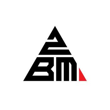 ZBM triangle letter logo design with triangle shape. ZBM triangle logo design monogram. ZBM triangle vector logo template with red color. ZBM triangular logo Simple, Elegant, and Luxurious Logo.