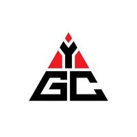 Diseño de logotipo de letra triangular ygc con forma de triángulo. monograma de diseño del logotipo del triángulo ygc. plantilla de logotipo de vector de triángulo ygc con color rojo. logotipo triangular ygc logotipo simple, elegante y lujoso.