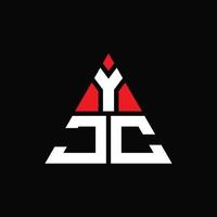 Diseño de logotipo de letra triangular yjc con forma de triángulo. monograma de diseño del logotipo del triángulo yjc. plantilla de logotipo de vector de triángulo yjc con color rojo. logotipo triangular yjc logotipo simple, elegante y lujoso.