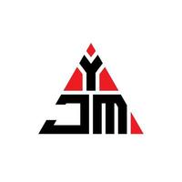 Diseño de logotipo de letra triangular yjm con forma de triángulo. monograma de diseño del logotipo del triángulo yjm. plantilla de logotipo de vector de triángulo yjm con color rojo. logotipo triangular yjm logotipo simple, elegante y lujoso.