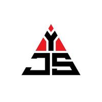 Diseño de logotipo de letra triangular yjs con forma de triángulo. monograma de diseño del logotipo del triángulo yjs. plantilla de logotipo de vector de triángulo yjs con color rojo. logotipo triangular yjs logotipo simple, elegante y lujoso.