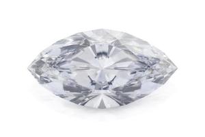 Dazzling diamond on white background photo