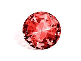 diamond Red on white background photo