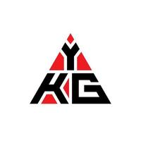 diseño de logotipo de letra triangular ykg con forma de triángulo. monograma de diseño de logotipo de triángulo ykg. plantilla de logotipo de vector de triángulo ykg con color rojo. logotipo triangular ykg logotipo simple, elegante y lujoso.