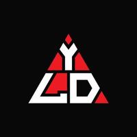 diseño de logotipo de letra de triángulo yld con forma de triángulo. monograma de diseño de logotipo de triángulo yld. Plantilla de logotipo de vector de triángulo yld con color rojo. logotipo triangular yld logotipo simple, elegante y lujoso.