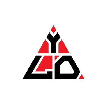 YLO triangle letter logo design with triangle shape. YLO triangle logo design monogram. YLO triangle vector logo template with red color. YLO triangular logo Simple, Elegant, and Luxurious Logo.