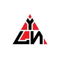 diseño de logotipo de letra de triángulo yln con forma de triángulo. monograma de diseño del logotipo del triángulo yln. plantilla de logotipo de vector de triángulo yln con color rojo. logotipo triangular yln logotipo simple, elegante y lujoso.