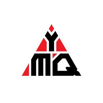 diseño de logotipo de letra triangular ymq con forma de triángulo. monograma de diseño del logotipo del triángulo ymq. plantilla de logotipo de vector de triángulo ymq con color rojo. logotipo triangular ymq logotipo simple, elegante y lujoso.
