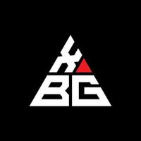 diseño de logotipo de letra triangular xbg con forma de triángulo. monograma de diseño del logotipo del triángulo xbg. plantilla de logotipo de vector de triángulo xbg con color rojo. logotipo triangular xbg logotipo simple, elegante y lujoso.
