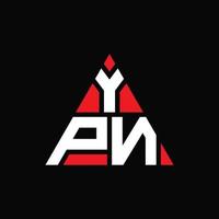 Diseño de logotipo de letra triangular ypn con forma de triángulo. monograma de diseño del logotipo del triángulo ypn. plantilla de logotipo de vector de triángulo ypn con color rojo. logotipo triangular ypn logotipo simple, elegante y lujoso.
