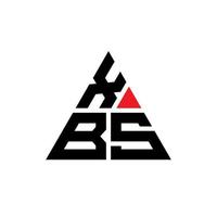 diseño de logotipo de letra triangular xbs con forma de triángulo. monograma de diseño del logotipo del triángulo xbs. plantilla de logotipo de vector de triángulo xbs con color rojo. logotipo triangular xbs logotipo simple, elegante y lujoso.