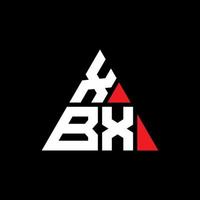 Diseño de logotipo de letra triangular xbx con forma de triángulo. monograma de diseño del logotipo del triángulo xbx. Plantilla de logotipo de vector de triángulo xbx con color rojo. logotipo triangular xbx logotipo simple, elegante y lujoso.