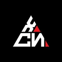 xcn diseño de logotipo de letra triangular con forma de triángulo. monograma de diseño del logotipo del triángulo xcn. plantilla de logotipo de vector de triángulo xcn con color rojo. logotipo triangular xcn logotipo simple, elegante y lujoso.