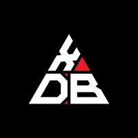 Diseño de logotipo de letra triangular xdb con forma de triángulo. monograma de diseño del logotipo del triángulo xdb. plantilla de logotipo de vector de triángulo xdb con color rojo. logotipo triangular xdb logotipo simple, elegante y lujoso.