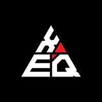 diseño de logotipo de letra triangular xeq con forma de triángulo. monograma de diseño del logotipo del triángulo xeq. plantilla de logotipo de vector de triángulo xeq con color rojo. logotipo triangular xeq logotipo simple, elegante y lujoso.