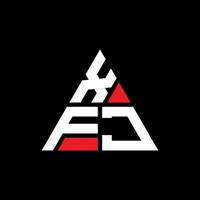 xfj diseño de logotipo de letra triangular con forma de triángulo. monograma de diseño del logotipo del triángulo xfj. plantilla de logotipo de vector de triángulo xfj con color rojo. logotipo triangular xfj logotipo simple, elegante y lujoso.