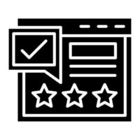 Rating Glyph Icon vector