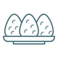 Coxinha Line Two Color Icon vector