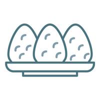 Coxinha Line Two Color Icon vector